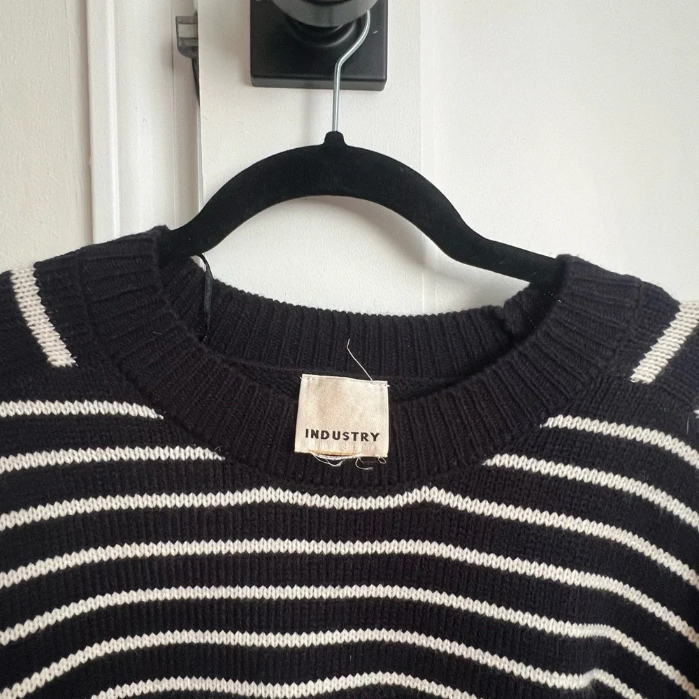 Industry Navy and White Striped sweater. Never worn. Size M. - Picture 2 of 3
